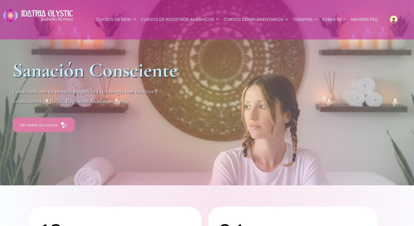 Página de inicio de idatriaolystic.com: Reiki y terapias energéticas en Barcelona